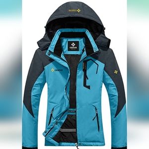 NWT Women's Ski Jacket Acid Blue Size Small Waterproof Snow jacket GEMYSE